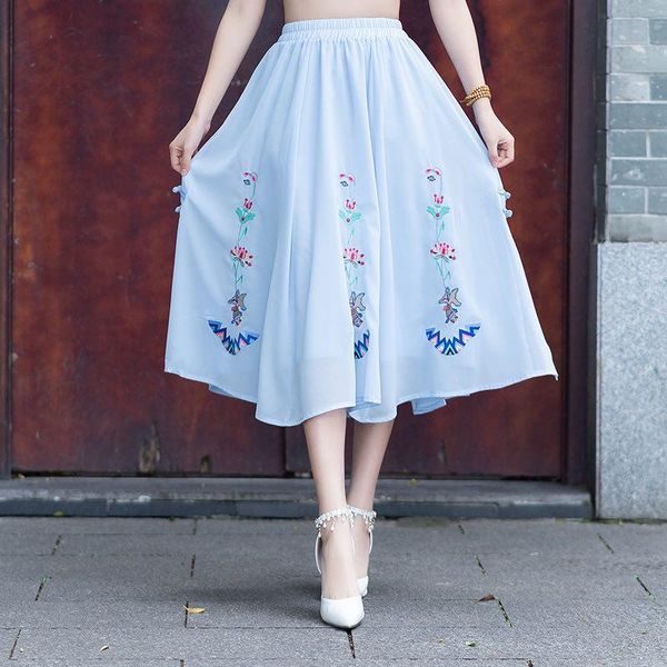 skirts faldas mujer moda 2021 womens spring autumn chinese style ethnic long white blue embroidery frog midi skirt, Black
skirts faldas mujer moda 2021 womens spring autumn chinese style ethnic long white blue embroidery frog midi skirt, Black