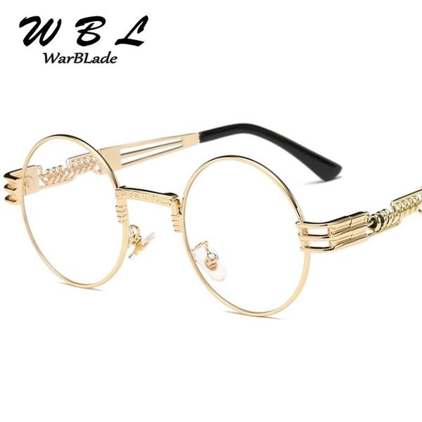 fashion sunglasses frames warblade vintage round eyewear gold clear lens glasses men women cool steampunk style optical original bags, Black
fashion sunglasses frames warblade vintage round eyewear gold clear lens glasses men women cool steampunk style optical original bags, Black