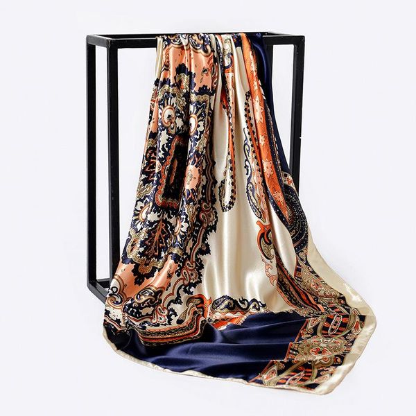scarves 90cm square shawls women hijab scarf for hair fashion print kerchief neck female silk satin bag scarfs ladies banada, Blue;gray
scarves 90cm square shawls women hijab scarf for hair fashion print kerchief neck female silk satin bag scarfs ladies banada, Blue;gray