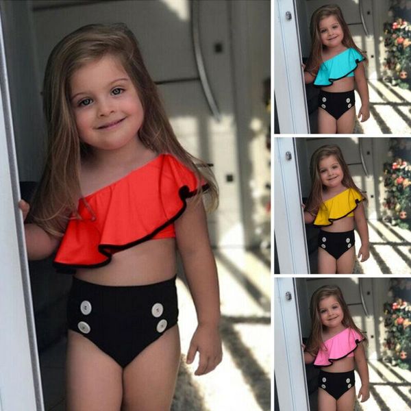 one-piece suits 2pcs kids girls swimsuit bikini set summer off shoulder ruffles button fashion lovely swimming costume swimwear
one-piece suits 2pcs kids girls swimsuit bikini set summer off shoulder ruffles button fashion lovely swimming costume swimwear