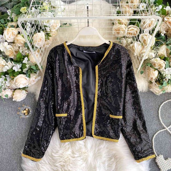 jackets long sleeve bling jacket women short coat, Black;brown