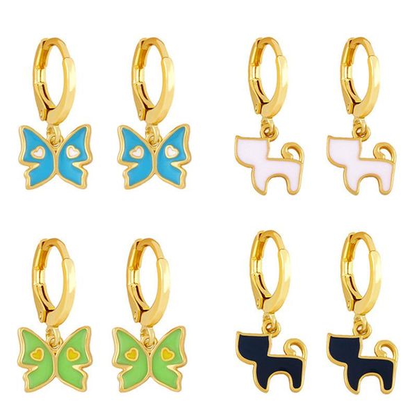 hoop & huggie 2021 enamel geometric animal butterfly and dog small earrings bohemia gold color earring for women daily jewelry gifts, Golden;silver
hoop & huggie 2021 enamel geometric animal butterfly and dog small earrings bohemia gold color earring for women daily jewelry gifts, Golden;silver
