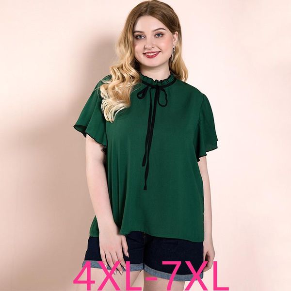 women's blouses & shirts female summer plus size for women blouse large short sleeve elegant loose casual bowknot o neck shirt green 4, White
women's blouses & shirts female summer plus size for women blouse large short sleeve elegant loose casual bowknot o neck shirt green 4, White