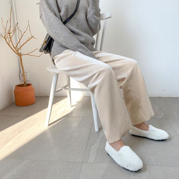 autumn and winter smooth corduroy gentle wind apricot straight-leg pants wild loose nine-point wide-leg women women's & capris, Black;white
autumn and winter smooth corduroy gentle wind apricot straight-leg pants wild loose nine-point wide-leg women women's & capris, Black;white