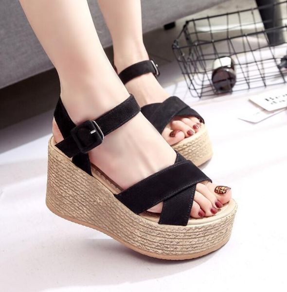 women suede platform wedges gladiator sandals lady peep toe buckle strap beach shoes woman high heels casual 2021 abesire dress, Black
women suede platform wedges gladiator sandals lady peep toe buckle strap beach shoes woman high heels casual 2021 abesire dress, Black