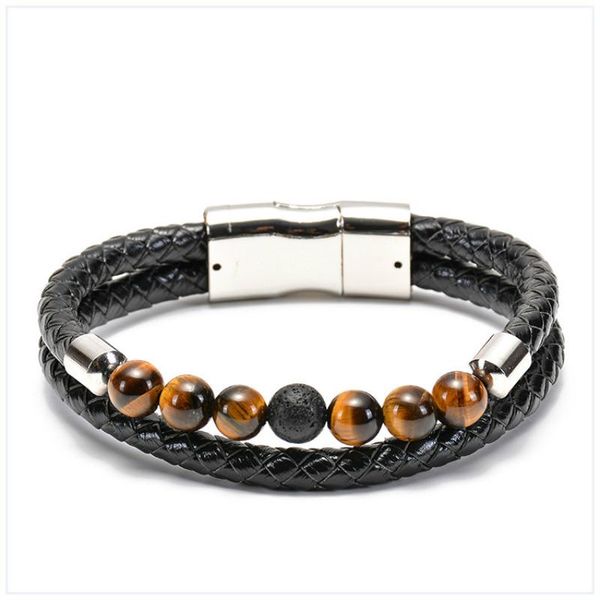 charm bracelets natural tiger eye stone genuine leather bracelet lava magnet clasp essential oil diffuser, Golden;silver
charm bracelets natural tiger eye stone genuine leather bracelet lava magnet clasp essential oil diffuser, Golden;silver