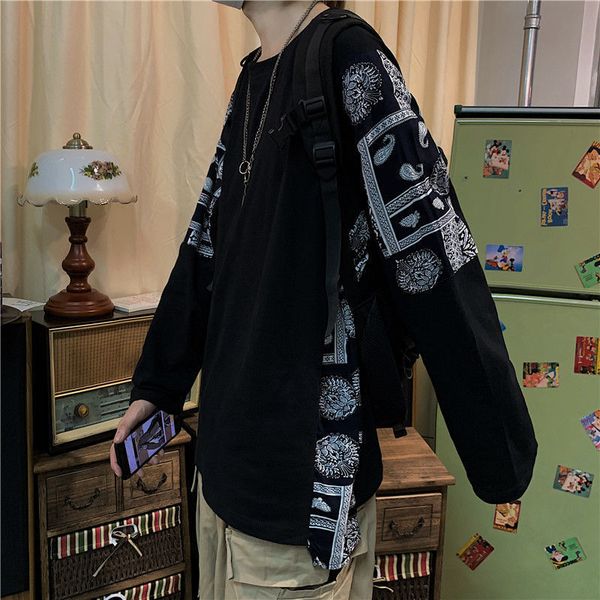 hoodie spring and autumn size men's patched loose korean jacket original style supporting shirt trend, Black
hoodie spring and autumn size men's patched loose korean jacket original style supporting shirt trend, Black