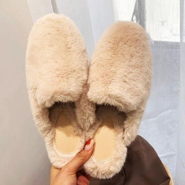 plush slippers women fur ladies slip on mules winter female home indoor shoes zapatos de mujer 2021 flat, Black
plush slippers women fur ladies slip on mules winter female home indoor shoes zapatos de mujer 2021 flat, Black