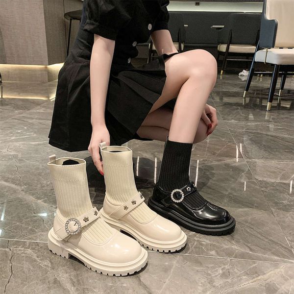 boots socks women's belt buckle 2021 martin easy to match wool woven single mary jane fashion, Black
boots socks women's belt buckle 2021 martin easy to match wool woven single mary jane fashion, Black