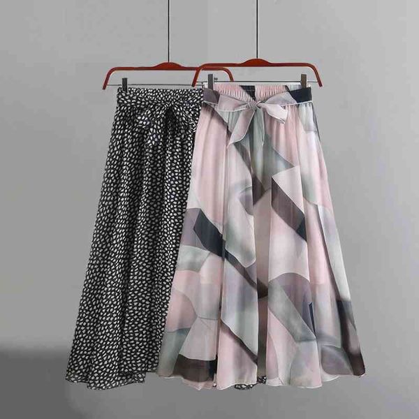 summer women chiffon vintage elegant bohemia midi skirt with belt high waist pleated skirts womens lady print femal 210420, Black
summer women chiffon vintage elegant bohemia midi skirt with belt high waist pleated skirts womens lady print femal 210420, Black