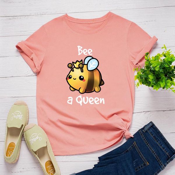 women's t-shirt tshirt plus size bee a queen graphic tees shirt cotton short sleeve o-neck loose lady summer casual clothes, White
women's t-shirt tshirt plus size bee a queen graphic tees shirt cotton short sleeve o-neck loose lady summer casual clothes, White