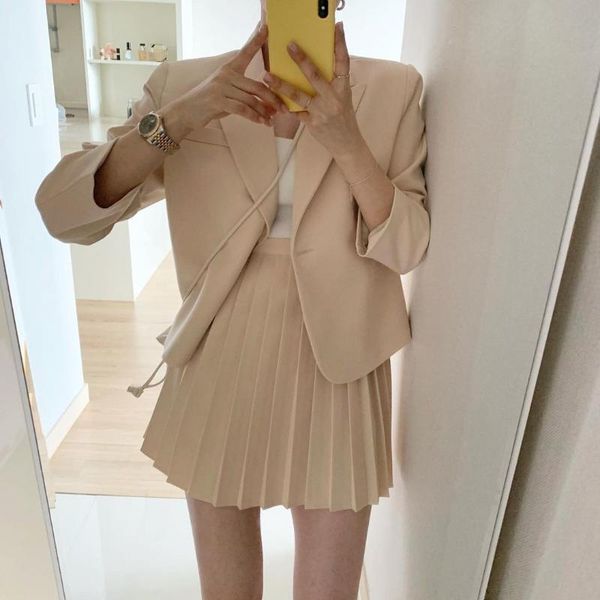 two piece dress women set outfits long sleeve coat and high waist pleated mini skirt elegant casual 2 sets ft707, White
two piece dress women set outfits long sleeve coat and high waist pleated mini skirt elegant casual 2 sets ft707, White