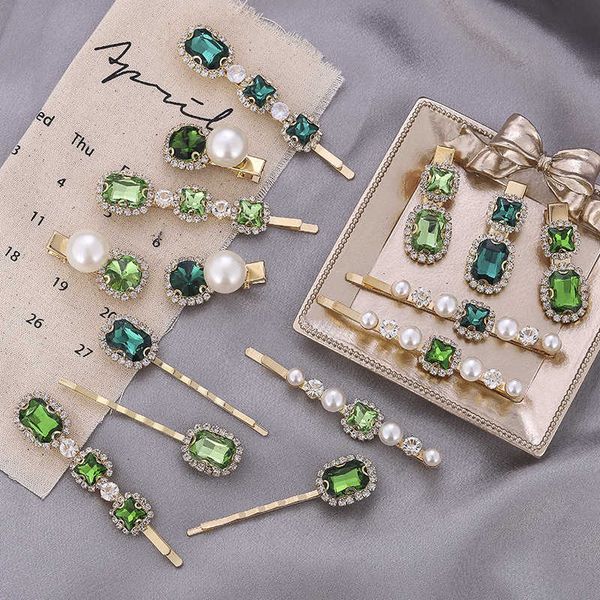 green hairpin pearl clip net red light luxury hair ornament diamond banger edge clip female, Golden;silver
green hairpin pearl clip net red light luxury hair ornament diamond banger edge clip female, Golden;silver