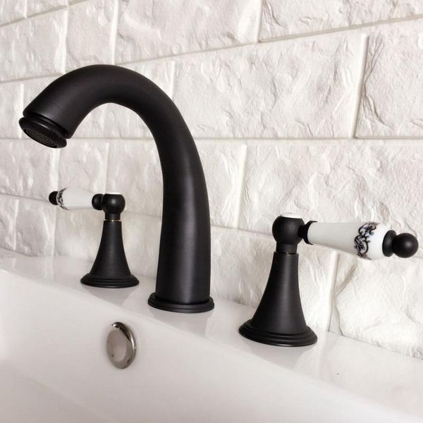bathroom sink faucets black oil rubbed bronze double handles 3 holes install widespread deck mounted basin faucet mixer tap mhg059
bathroom sink faucets black oil rubbed bronze double handles 3 holes install widespread deck mounted basin faucet mixer tap mhg059