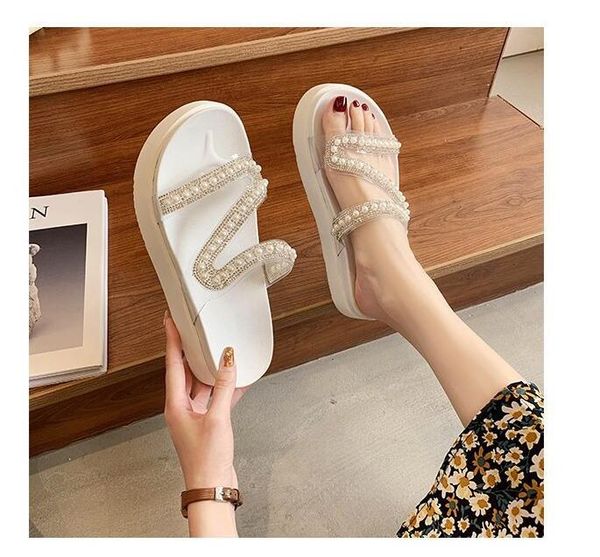 women's 2021 new summer fairy wind net red soft slipper thick bottom water drill slippers, Black
women's 2021 new summer fairy wind net red soft slipper thick bottom water drill slippers, Black