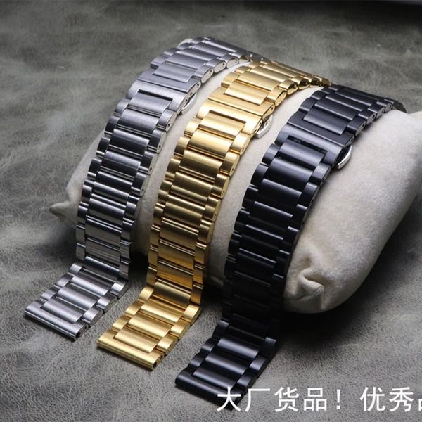 watch bands solid stainless steel 22mm 20mm 18mm watchband button butterfly buckle band strap black silver gold for men women, Black;brown
watch bands solid stainless steel 22mm 20mm 18mm watchband button butterfly buckle band strap black silver gold for men women, Black;brown