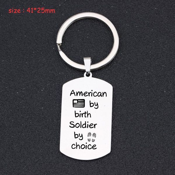 keychains engraved american by birth soldier choice keychain for officer key ring gift from wife 's fashion tag, Silver
keychains engraved american by birth soldier choice keychain for officer key ring gift from wife 's fashion tag, Silver