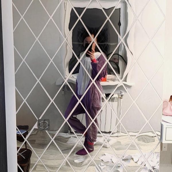 mirrors 1x1m 3d mirror wall stickers self-adhesive art decals diamond shape sticker for tv background home decor
mirrors 1x1m 3d mirror wall stickers self-adhesive art decals diamond shape sticker for tv background home decor