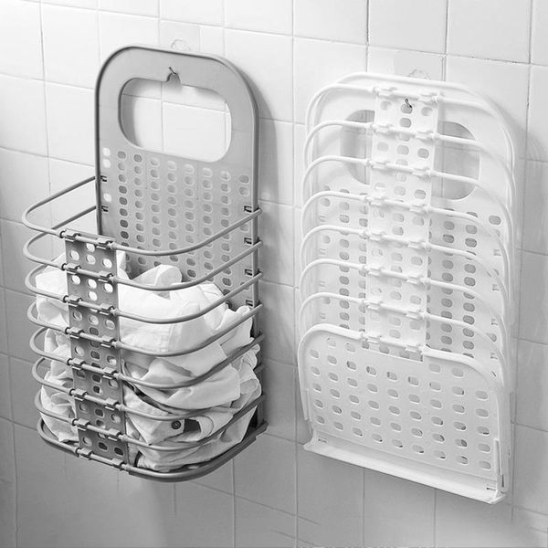 foldable hamper bathroom organizer clothes storage basket laundry bucket wall-mounted plastic rack for home & organization
foldable hamper bathroom organizer clothes storage basket laundry bucket wall-mounted plastic rack for home & organization
