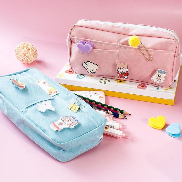pencil cases large capacity canvas case pink school supplies box creative korea style makeup storage bag bags d50
pencil cases large capacity canvas case pink school supplies box creative korea style makeup storage bag bags d50