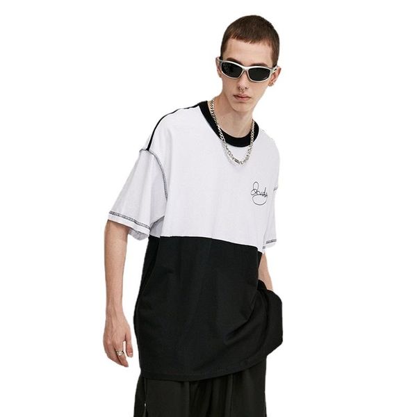 men's t-shirts star actual shooting models 2021 spring and summer national tide simple loose casual t-shirt short-sleeved men, White;black
men's t-shirts star actual shooting models 2021 spring and summer national tide simple loose casual t-shirt short-sleeved men, White;black