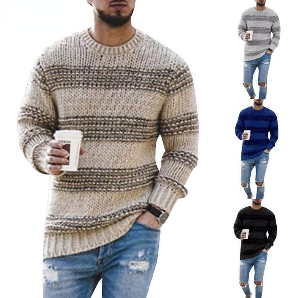 men's sweaters 2021 autumn striped pullovers male casual high street o-neck long knitted sweater knitwear, White;black
men's sweaters 2021 autumn striped pullovers male casual high street o-neck long knitted sweater knitwear, White;black