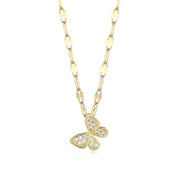 pendant necklaces trendy stainless steel crystal butterfly charm jewelry delicate cz gold color necklace for women, Silver
pendant necklaces trendy stainless steel crystal butterfly charm jewelry delicate cz gold color necklace for women, Silver