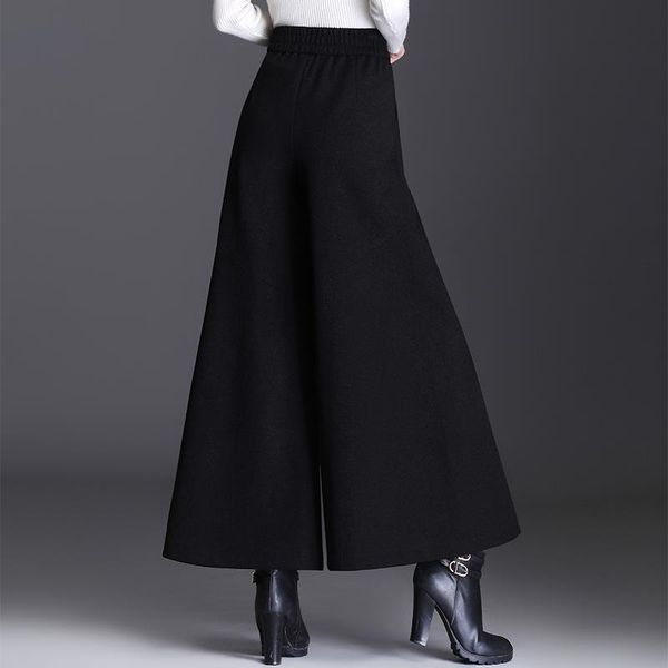 women's pants & capris women autumn winter fashion woolen female high waist loose wide leg trousers ladies casual solid ol suit c327, Black;white
women's pants & capris women autumn winter fashion woolen female high waist loose wide leg trousers ladies casual solid ol suit c327, Black;white