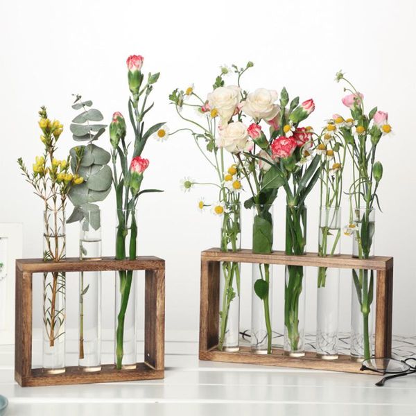 vases 2022 creative 3/5 pipes hydroponic plants container with wood frame clear glass test tube vase for home decoration
vases 2022 creative 3/5 pipes hydroponic plants container with wood frame clear glass test tube vase for home decoration