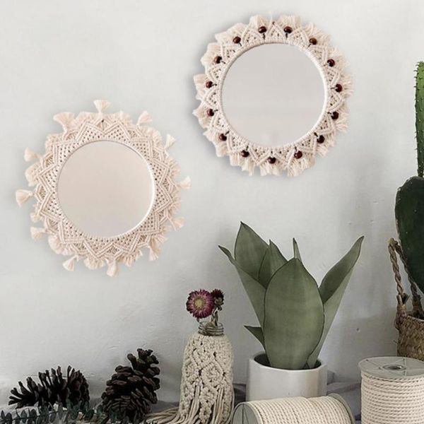 mirrors nordic macrame wall hanging mirror ins hand made tapestry makeup home porch bath room decoration
mirrors nordic macrame wall hanging mirror ins hand made tapestry makeup home porch bath room decoration