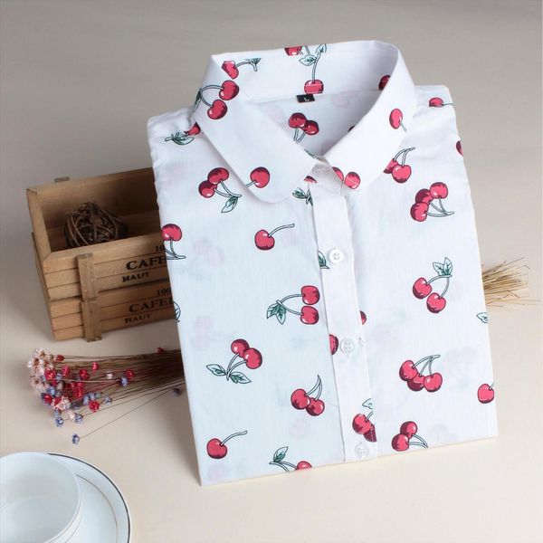 floral long sleeve vintage womens shirt cherry turn down collar blusas feminino ladies blouses fashion, White
floral long sleeve vintage womens shirt cherry turn down collar blusas feminino ladies blouses fashion, White