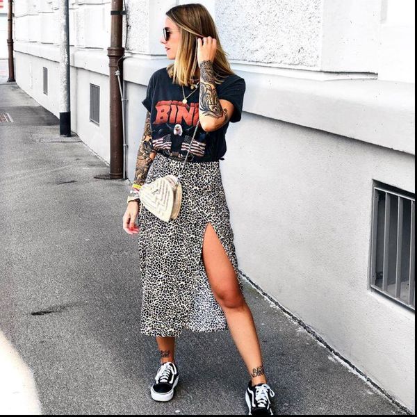 vintage leopard print womens skirt spilt high waist streetwear maxi long for women w9182, Black
vintage leopard print womens skirt spilt high waist streetwear maxi long for women w9182, Black