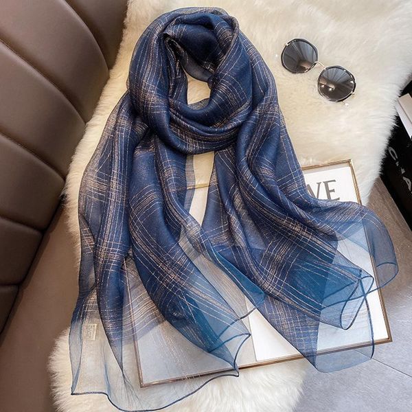 autumn winter2021 korean silk blended women's scarf fashion temperament gold and silver long shawl for warmth scarves, Blue;gray
autumn winter2021 korean silk blended women's scarf fashion temperament gold and silver long shawl for warmth scarves, Blue;gray