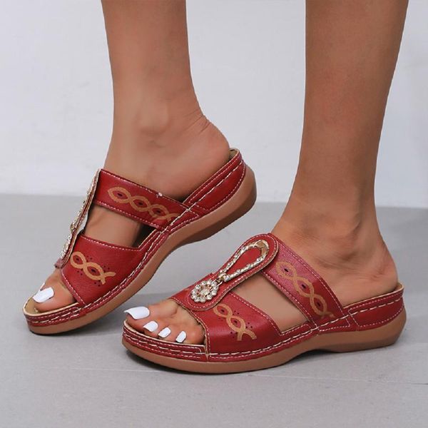 slippers fashion bohemian women's casual shoes breathable thick-soled outdoor leisure sandals chaussure zapatos mujer, Black 
slippers fashion bohemian women's casual shoes breathable thick-soled outdoor leisure sandals chaussure zapatos mujer, Black