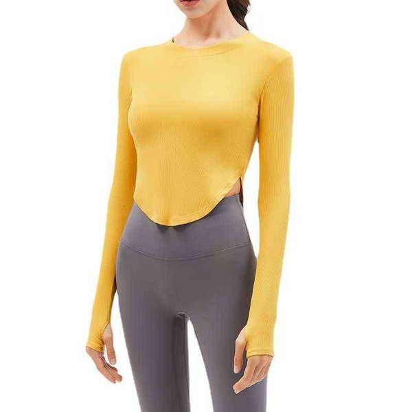 women's t-shirt rib sports in autumn and winter women's body-building cloth with breast pad naked running long sleeve tight yoga, White
women's t-shirt rib sports in autumn and winter women's body-building cloth with breast pad naked running long sleeve tight yoga, White