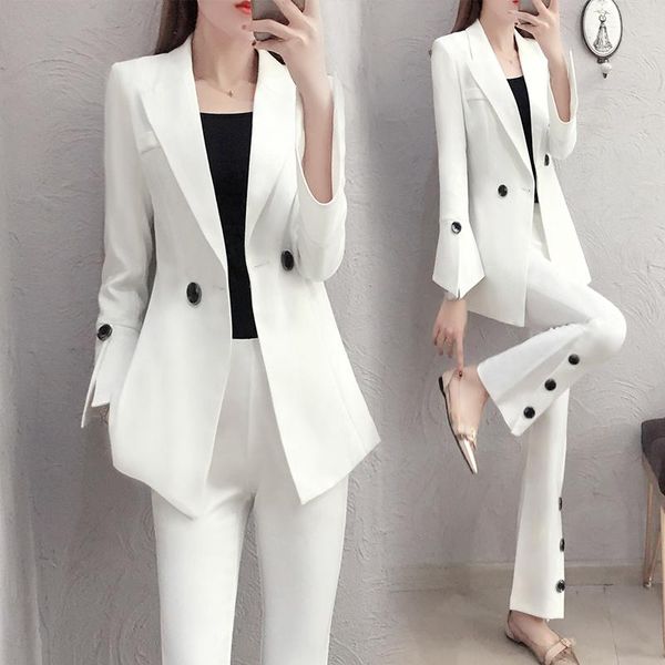 women's autumn 2021 spring fashion slim white suit female temperament ladies trousers two-piece trend loose and wild two piece pants
women's autumn 2021 spring fashion slim white suit female temperament ladies trousers two-piece trend loose and wild two piece pants