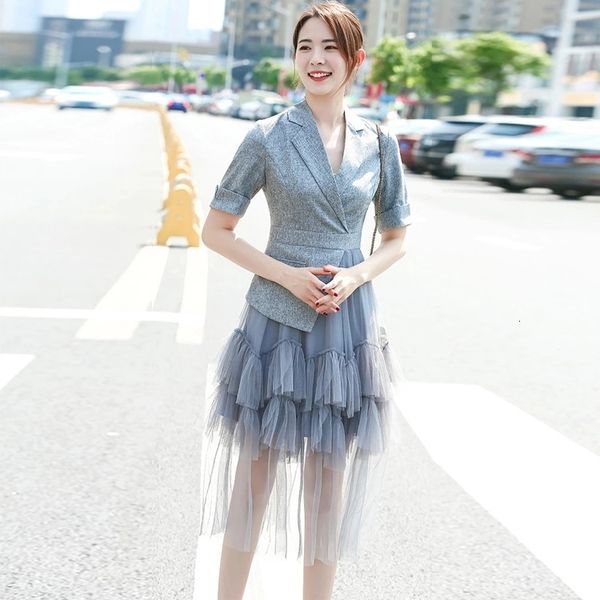 street style dresses star with the same lapel gray short-sleeved suit stitching high-density laminated mesh dress gzm9, Black;pink
street style dresses star with the same lapel gray short-sleeved suit stitching high-density laminated mesh dress gzm9, Black;pink