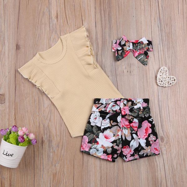 clothing sets pudcoco born baby girl clothes solid color sleeveless ruffle knitted cotton romper flower print shorts headband 3pcs outfits, White
clothing sets pudcoco born baby girl clothes solid color sleeveless ruffle knitted cotton romper flower print shorts headband 3pcs outfits, White