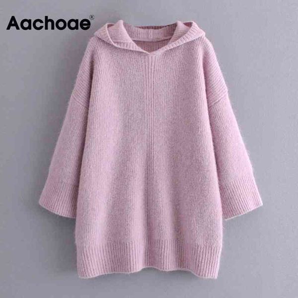 aachoae pink color casual hooded sweater women batwing long sleeve loose pullover sweaters lady solid knitted jersey mujer 210413, White;black
aachoae pink color casual hooded sweater women batwing long sleeve loose pullover sweaters lady solid knitted jersey mujer 210413, White;black