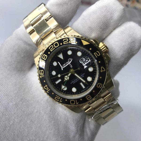 wristwatches 18k gold gmt watch ceramic bezel sapphire glass mechanical automatic movement luminous luxury sports watches, Slivery;brown
wristwatches 18k gold gmt watch ceramic bezel sapphire glass mechanical automatic movement luminous luxury sports watches, Slivery;brown