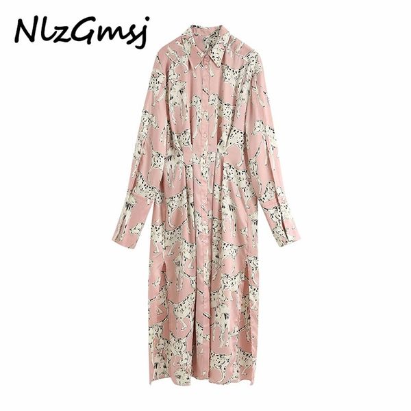 women chic fashion animal print pleated midi shirt dress vintage long sleeve button-up female dresses vestidos 210628, Black;gray
women chic fashion animal print pleated midi shirt dress vintage long sleeve button-up female dresses vestidos 210628, Black;gray
