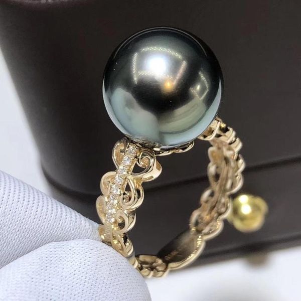 cluster rings d419 pearl ring fine jewelry solid 14k gold round 10-11mm natural ocean sea water tahiti black pearls for women, Golden;silver
cluster rings d419 pearl ring fine jewelry solid 14k gold round 10-11mm natural ocean sea water tahiti black pearls for women, Golden;silver