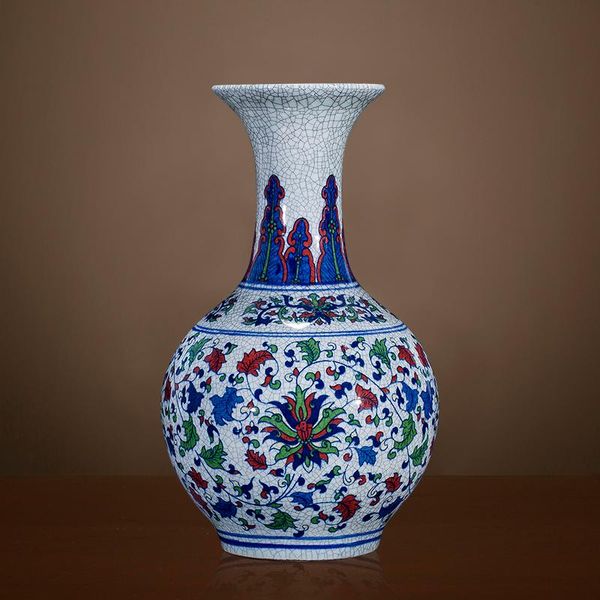 vases jingdezhen ceramic vase antique multicolored crack glazed chinese classical living room decoration shelf ornaments
vases jingdezhen ceramic vase antique multicolored crack glazed chinese classical living room decoration shelf ornaments