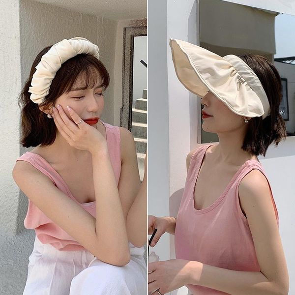 wide brim hats women's bucket hat solid color korean summer cap japanese cotton dual-use foldable shade fashion, Blue;gray
wide brim hats women's bucket hat solid color korean summer cap japanese cotton dual-use foldable shade fashion, Blue;gray