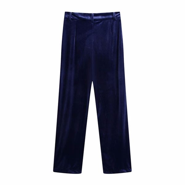 women autumn velvet solid straight pants fashion loose street high waist full length female elegant trousers clothes 210513, Black;white
women autumn velvet solid straight pants fashion loose street high waist full length female elegant trousers clothes 210513, Black;white