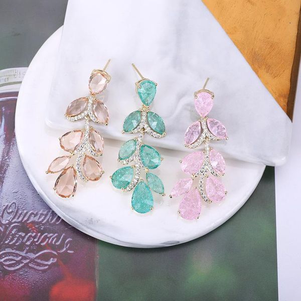 dangle & chandelier fashion stone flower earrings brass gold plating pave cz jewelry post bride women wedding earring, Silver
dangle & chandelier fashion stone flower earrings brass gold plating pave cz jewelry post bride women wedding earring, Silver