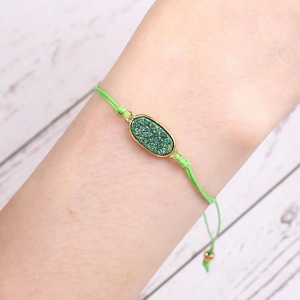 charm bracelets fashion stone resin druzy drusy bracelet geometric oval faux druse adjustable rope for women jewelry, Golden;silver
charm bracelets fashion stone resin druzy drusy bracelet geometric oval faux druse adjustable rope for women jewelry, Golden;silver