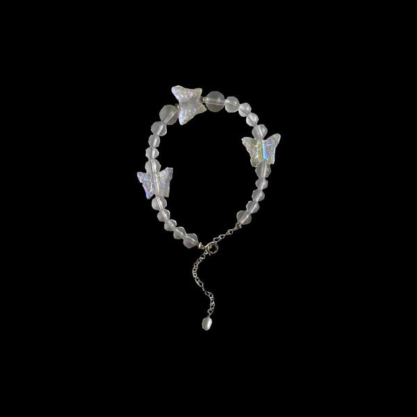 beaded, strands y2k accessories transparent butterfly beaded bracelets for women round bead bracelet fashion jewelry 2021 90s gifts, Black
beaded, strands y2k accessories transparent butterfly beaded bracelets for women round bead bracelet fashion jewelry 2021 90s gifts, Black