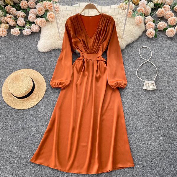 casual dresses elegant french female singiny dressed in long sleeves with v-neckline line dresses of office solid casual streetwear autumn d, Black;gray
casual dresses elegant french female singiny dressed in long sleeves with v-neckline line dresses of office solid casual streetwear autumn d, Black;gray