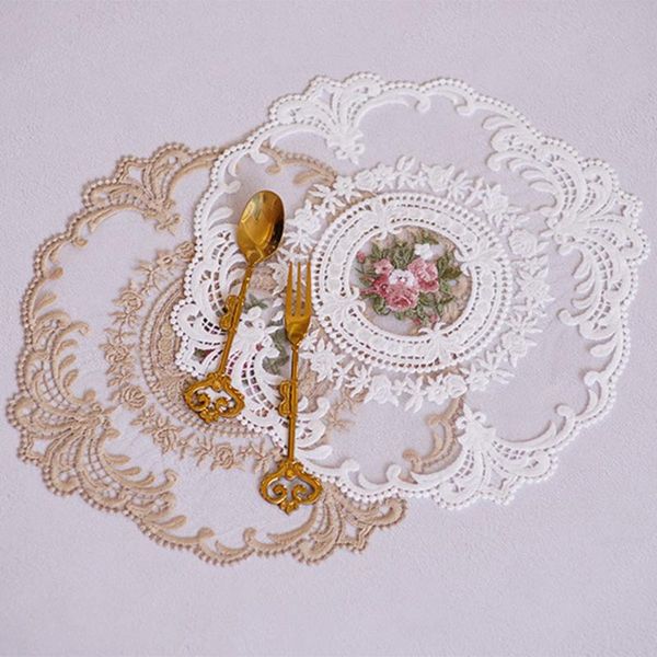 mats & pads heat insulation lace table placemat/round embroidery nordic style furniture decoration mat coffee cup non-slip placemat
mats & pads heat insulation lace table placemat/round embroidery nordic style furniture decoration mat coffee cup non-slip placemat